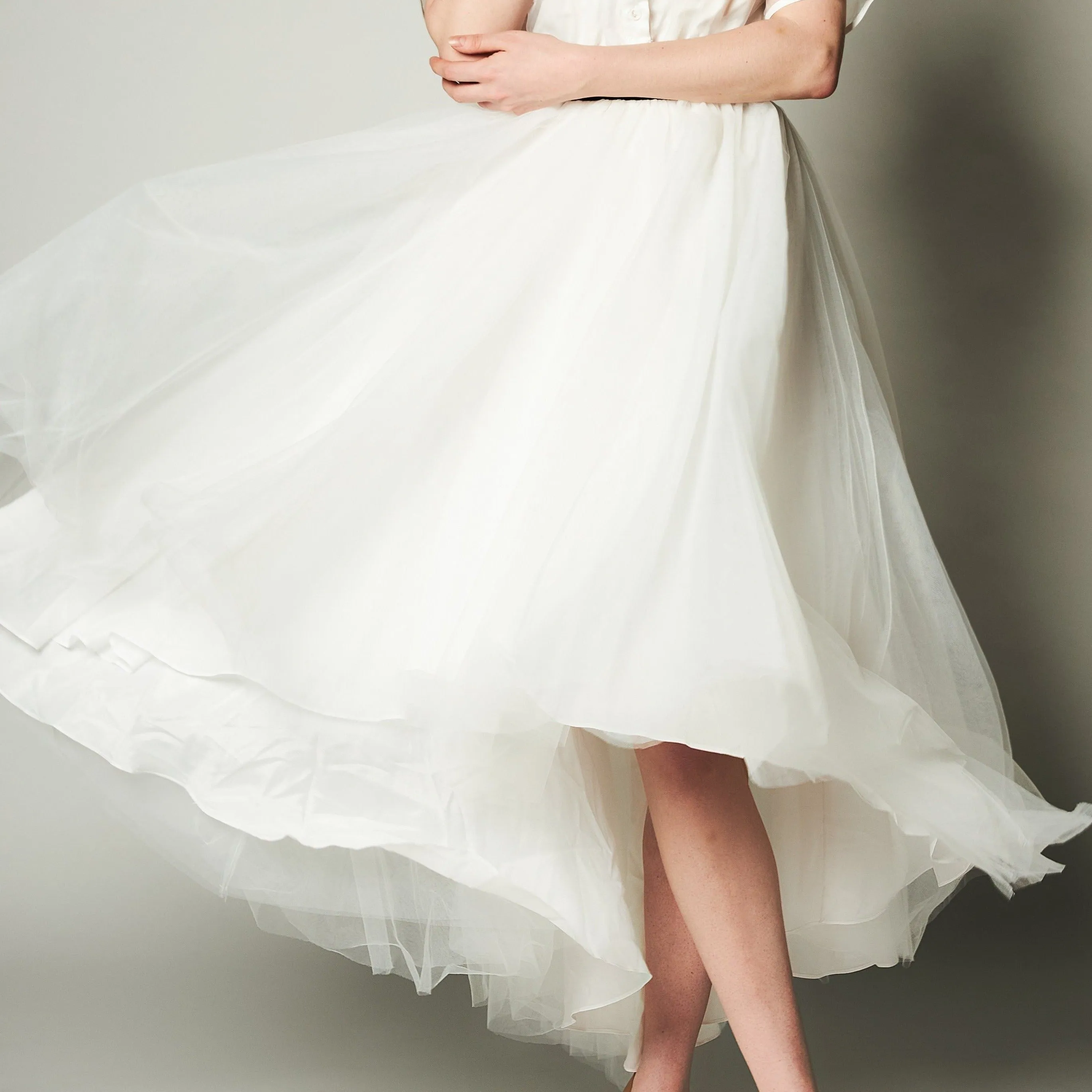 Tulle High Low Skirt