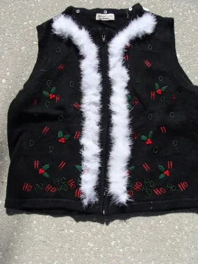 Ugly Christmas Sweater Vest with HoHoHo