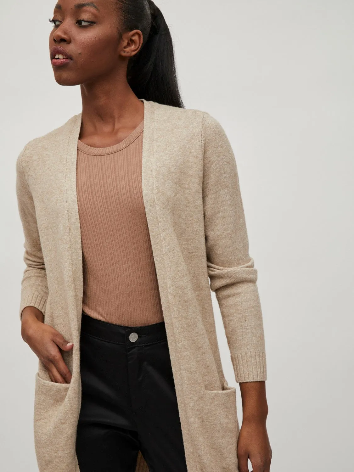 VIRIL L/S  OPEN KNIT CARDIGAN-FAV