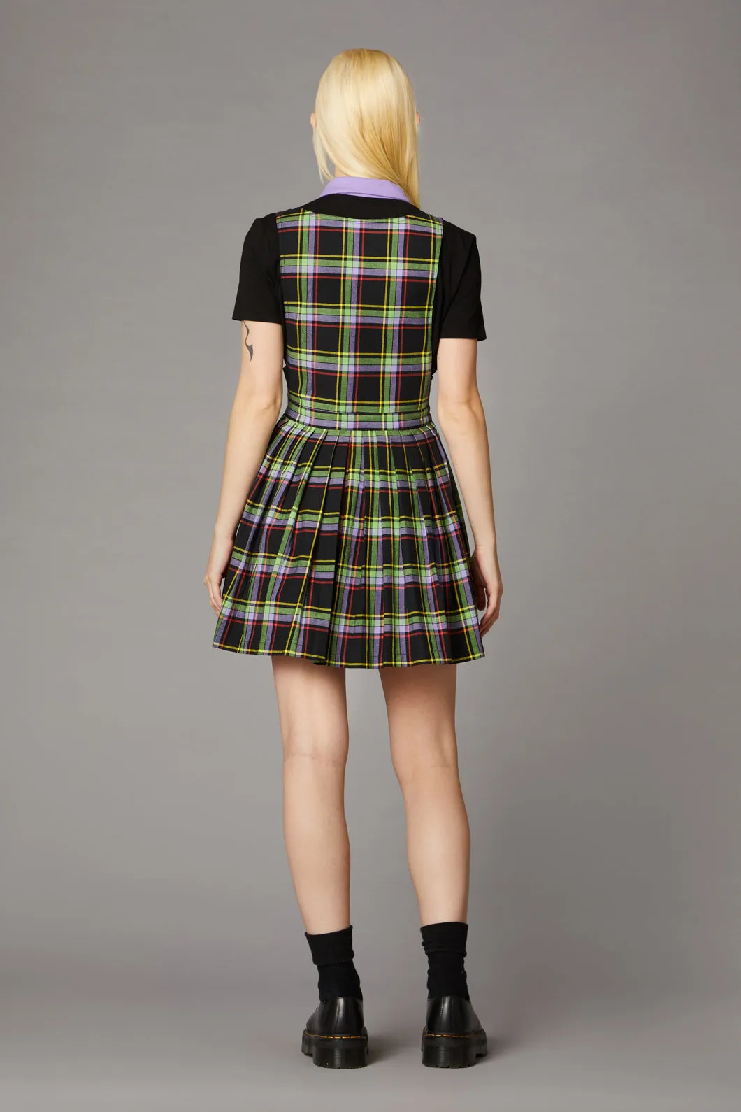 Vivid Tartan Goth Pinafore