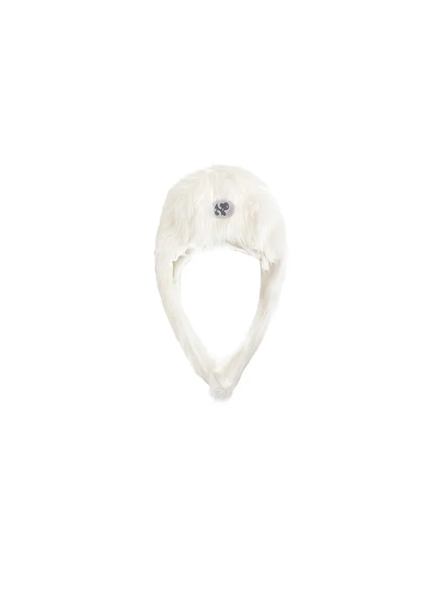 WHITE LAMB ear protection hat bag