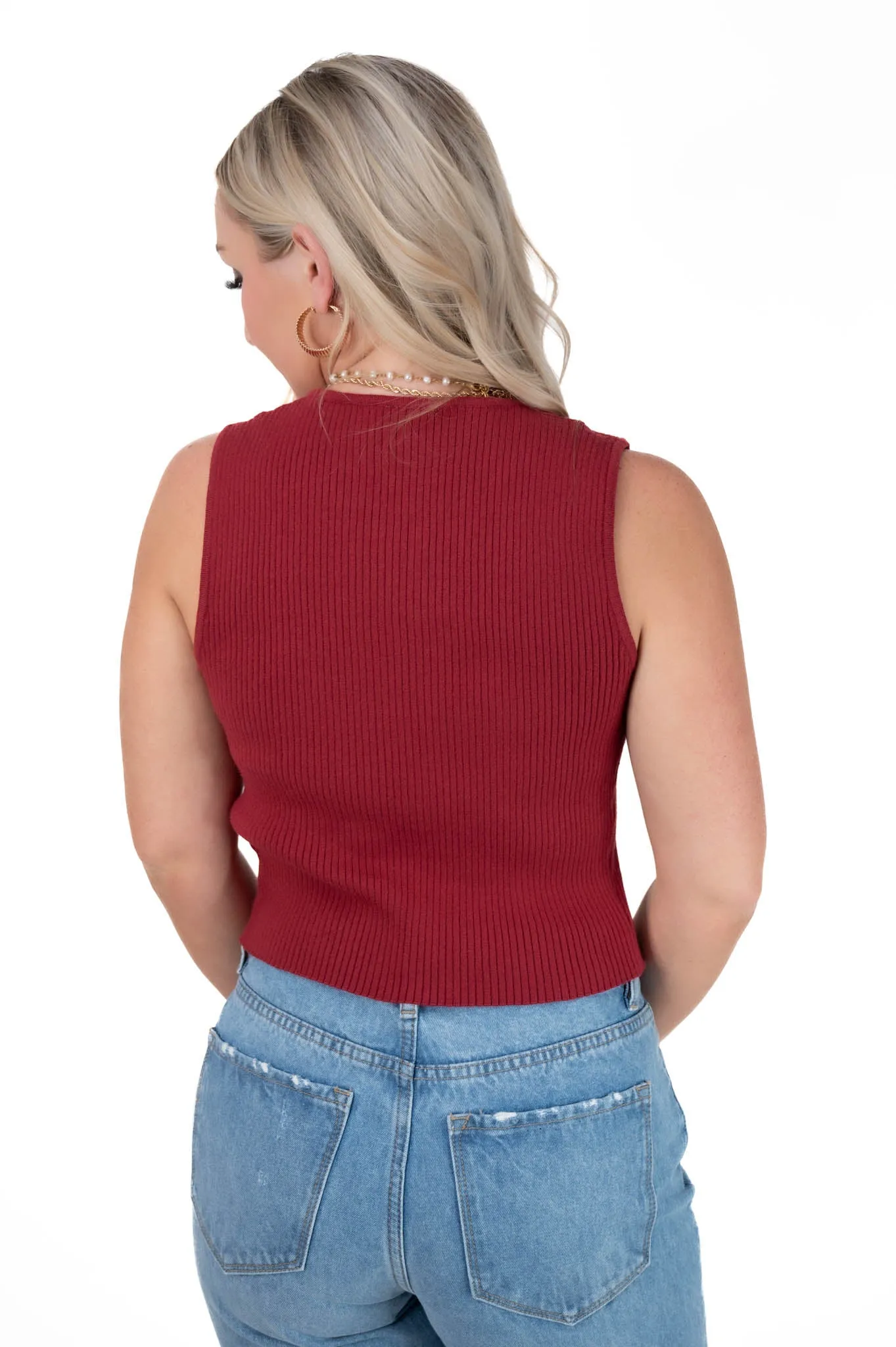 Wine Bow Sweater Top