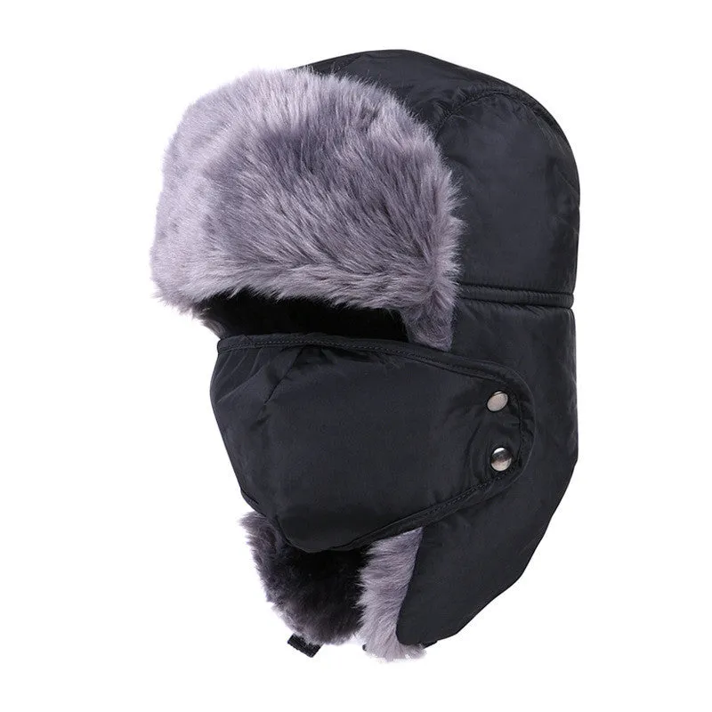 Winter Hat Bomber Hats For Men Women Outdoor Thickening Cotton Fur Winter Earflap Keep Warm Snow Caps Russian Ski Bomber Hats