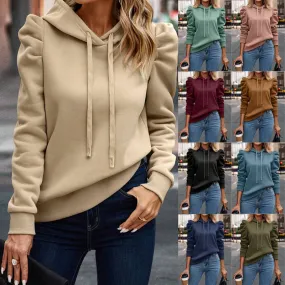 Women's Top Sweater Solid Color Long-sleeved Casual