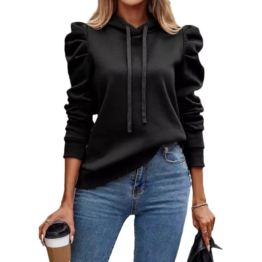 Women's Top Sweater Solid Color Long-sleeved Casual