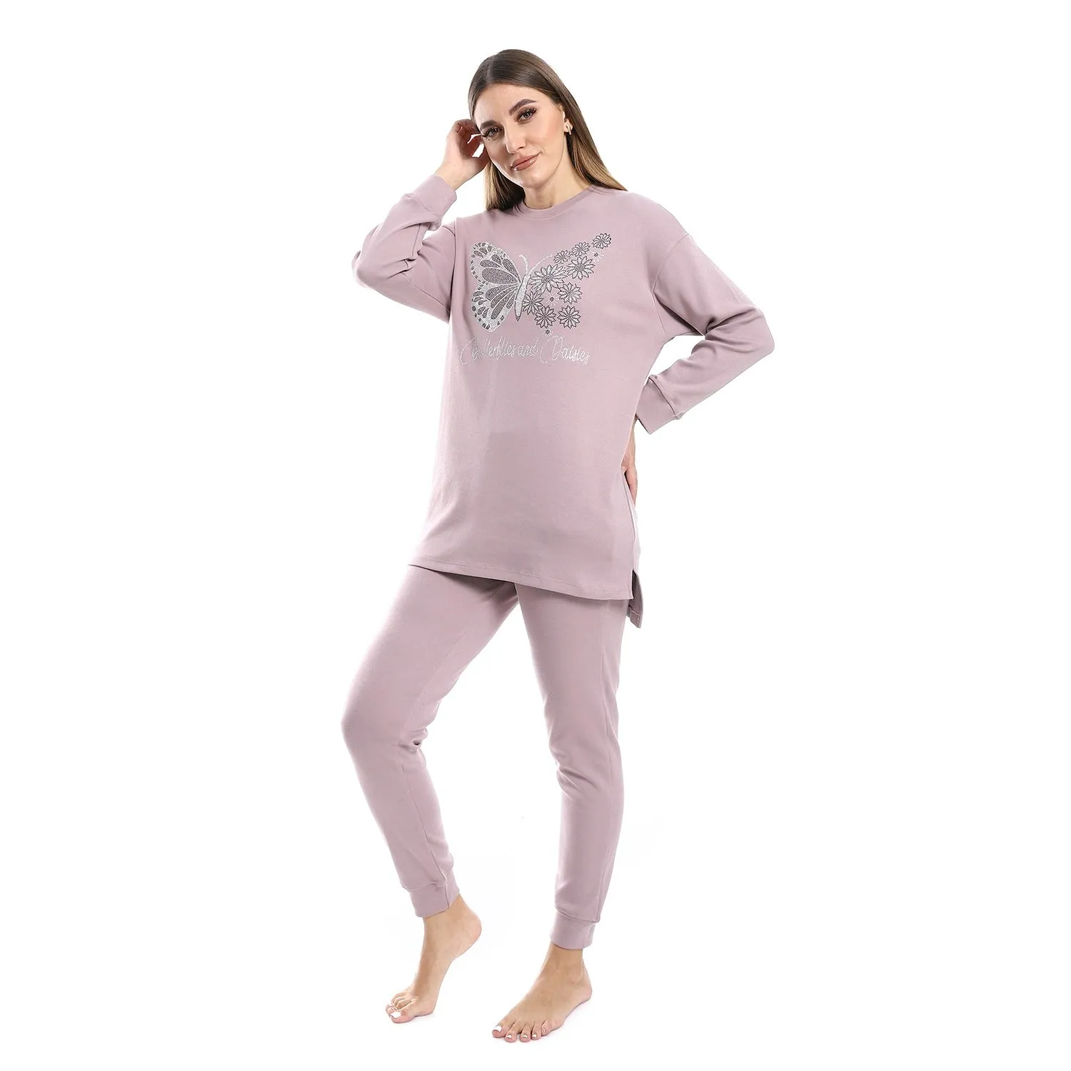 Women's Winter Pajama Set - Purble