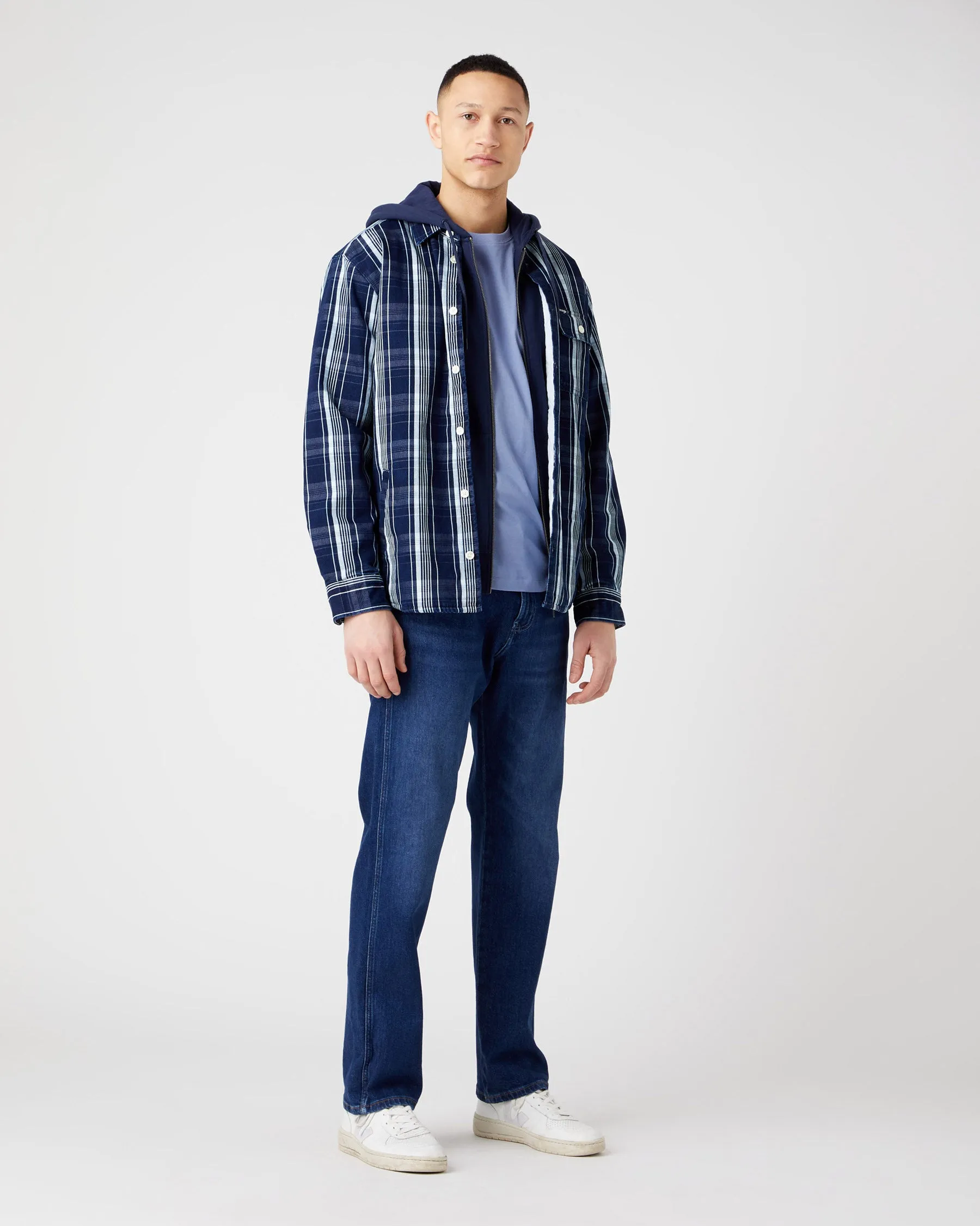 Wrangler Frontier Relaxed Straight Mens Jeans - Dancing Water