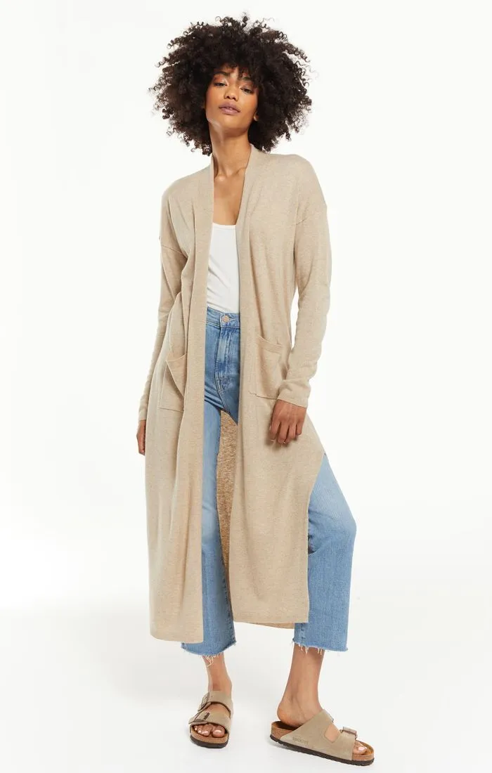 Z Supply Devlyn Long Cardigan Oatmeal