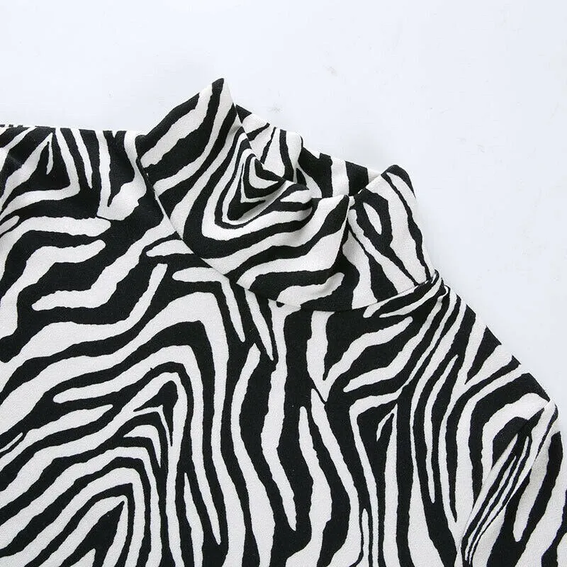 Zebra Striped Party Dress