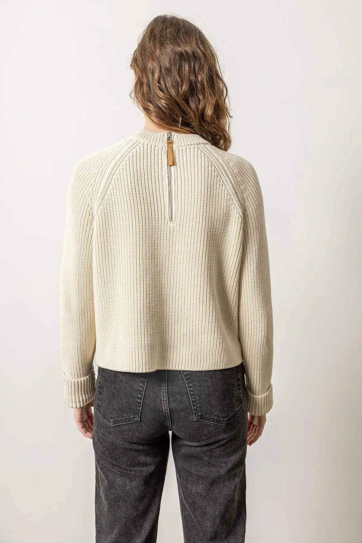 Zip Back Raglan Sweater